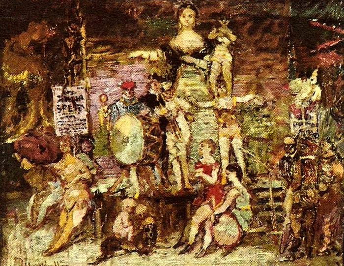 Monticelli, Adolphe-Joseph akrobaternas parad Spain oil painting art